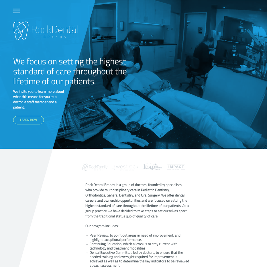 Rock Dental Brands desktop